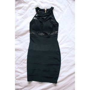 Black body-con dress